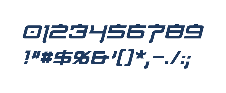 Nippon Tech Italic Other Characters