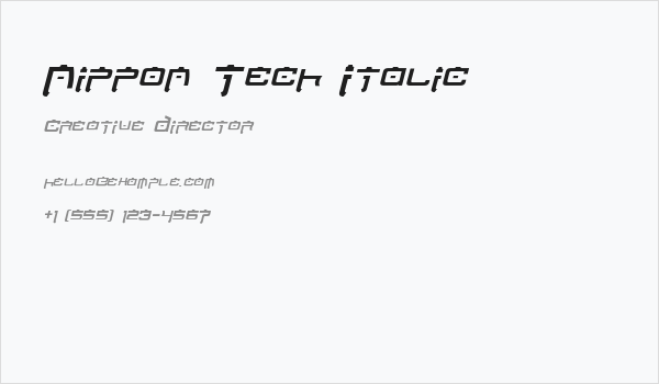 Nippon Tech Italic Business Card