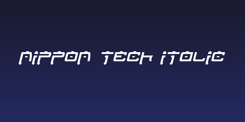 Nippon Tech Italic Social Header