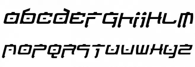 Nippon Tech Italic Шрифта строчной