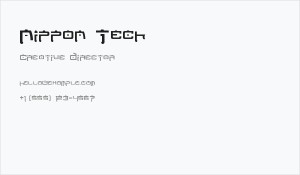 Nippon Tech Business Card