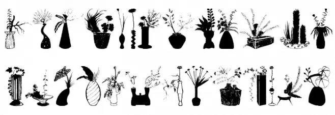 NipponFlorales Schriftart Groß