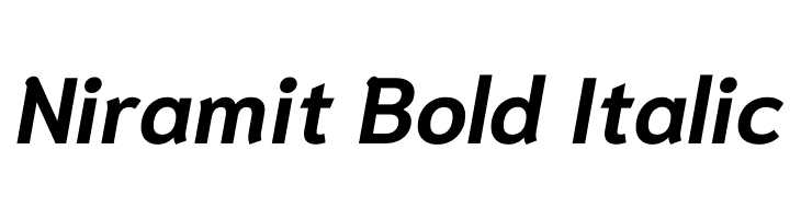 Niramit Bold Italic  Descarca Fonturi Gratis