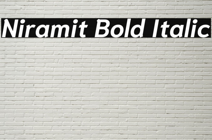 Niramit Bold Italic Font examples