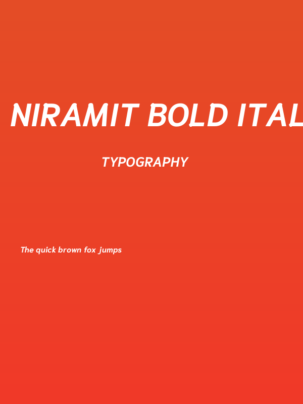 Niramit Bold Italic Poster