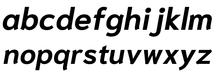 Niramit Bold Italic Font LOWERCASE