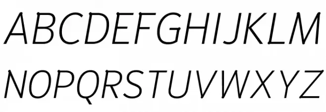 Niramit ExtraLight Italic Caratteri MAIUSCOLE