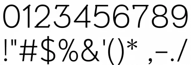 Niramit ExtraLight Font OTHER CHARS