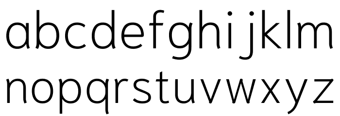 Niramit ExtraLight Font LOWERCASE