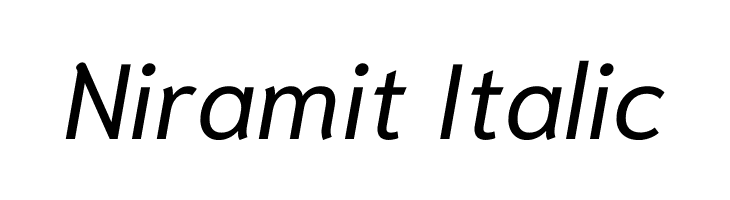 Niramit Italic  Frei Schriftart Herunterladen