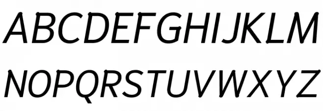 Niramit Italic Schriftart Groß