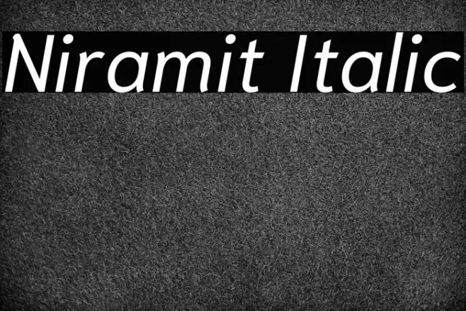 Niramit Italic Font examples