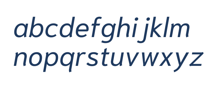 Niramit Italic Lowercase