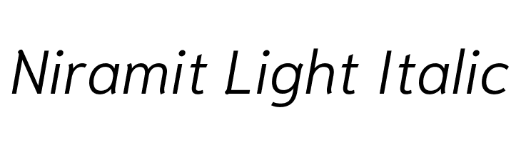 Niramit Light Italic Font