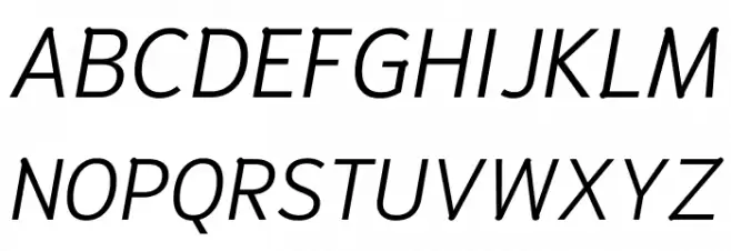 Niramit Light Italic Schriftart Groß