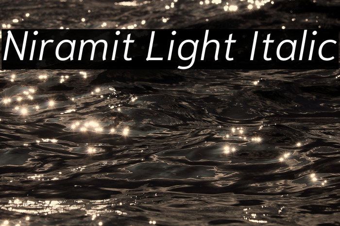 Niramit Light Italic Font examples