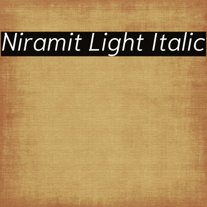 Niramit Light Italic Font examples