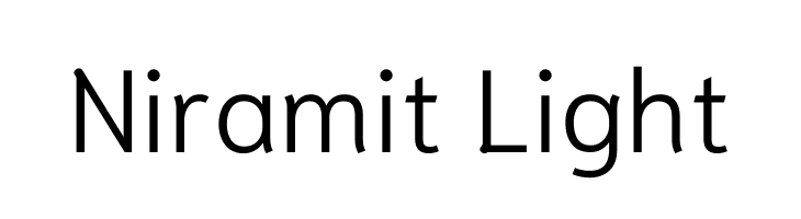 Niramit Light  Frei Schriftart Herunterladen