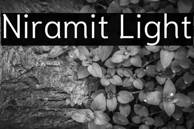 Niramit Light Font examples