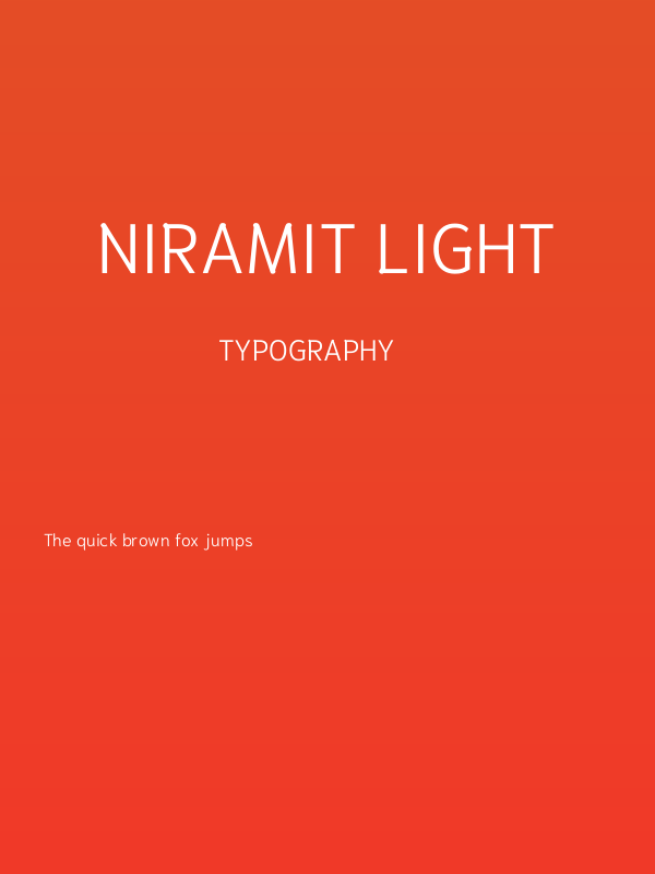 Niramit Light Poster