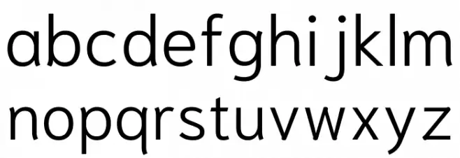 Niramit Light Schriftart Kleinbuchstaben