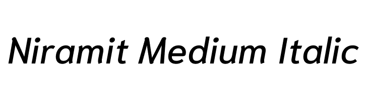 Niramit Medium Italic  font caratteri gratis