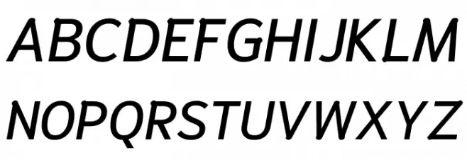 Niramit Medium Italic Schriftart Groß