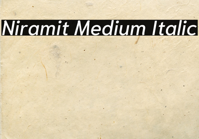Niramit Medium Italic Font examples