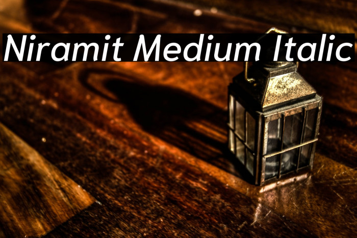 Niramit Medium Italic Font examples