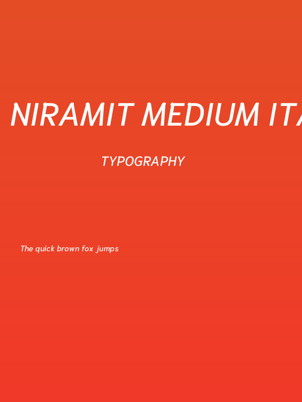 Niramit Medium Italic Poster