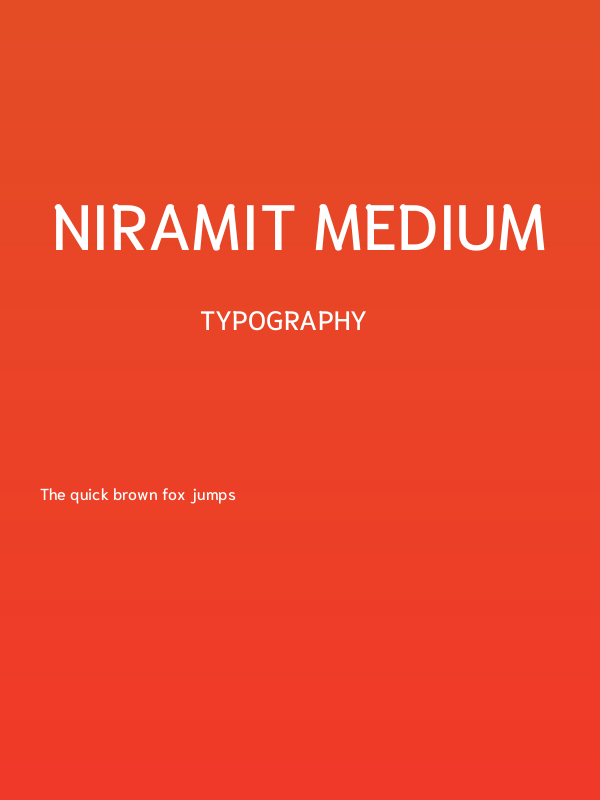 Niramit Medium Poster