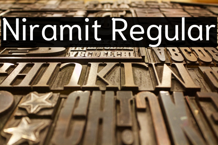 Niramit Regular Font examples