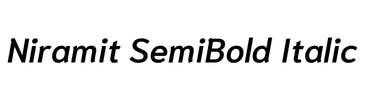 Niramit SemiBold Italic  baixar fontes gratis
