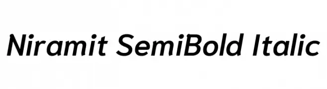 Niramit SemiBold Italic  font caratteri gratis
