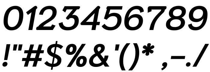 Niramit SemiBold Italic Font OTHER CHARS
