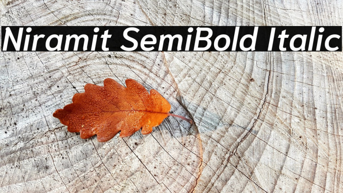 Niramit SemiBold Italic Font examples