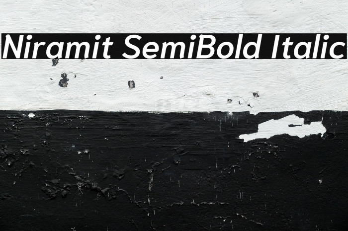 Niramit SemiBold Italic Font examples