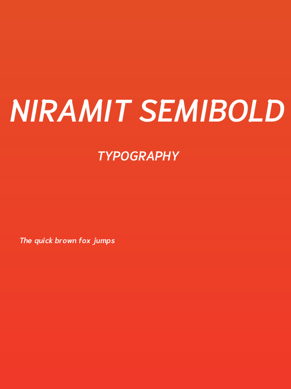 Niramit SemiBold Italic Poster