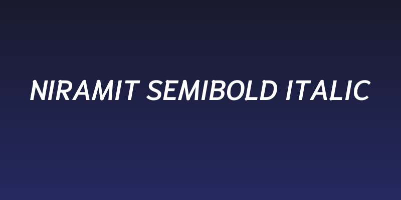 Niramit SemiBold Italic Social Header