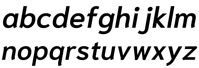 Niramit SemiBold Italic Font LOWERCASE