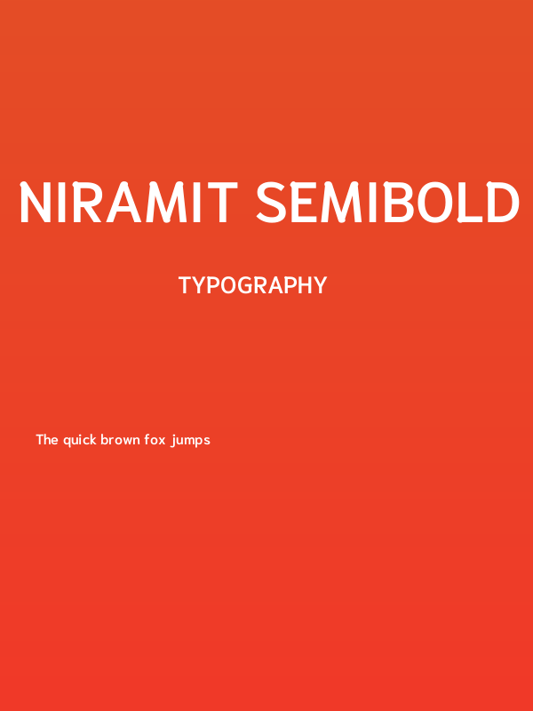 Niramit SemiBold Poster
