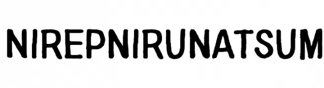 Nirepnirun atsum  font caratteri gratis