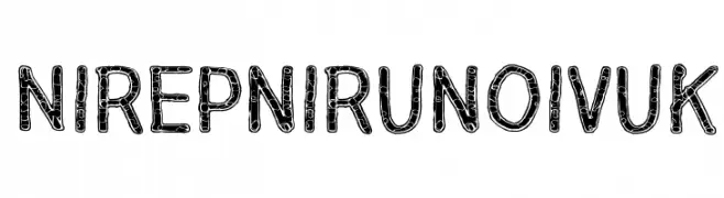 Nirepnirun oivuk  font caratteri gratis