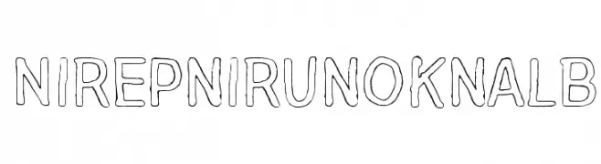 Nirepnirun oknalb  font caratteri gratis