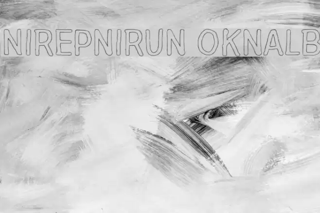 Nirepnirun oknalb Font examples