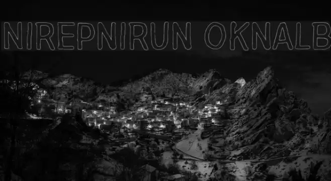 Nirepnirun oknalb Font examples