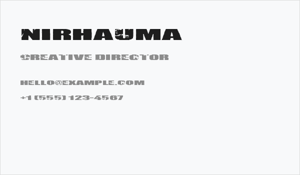 Nirhauma Business Card
