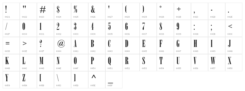 Nirvana Character Map
