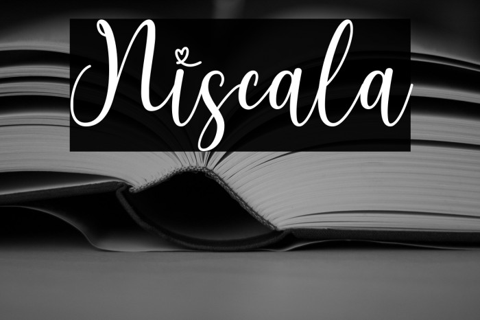 Niscala Font examples
