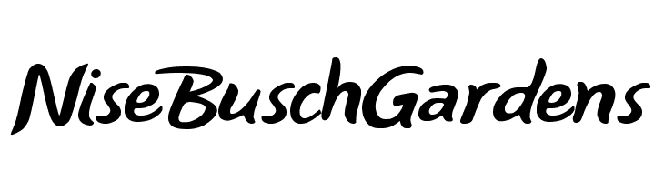 NiseBuschGardens  Frei Schriftart Herunterladen